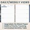 bloom daily planners 2026-2027 Academic Planner, 13 Month Soft Cover Monthly & Weekly, 8.5" x 11", Stickers Included, Midnight Sky